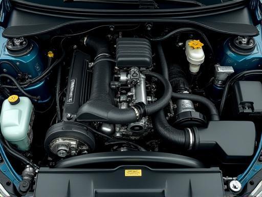 Cleaned engine bay by Lavage Auto Express